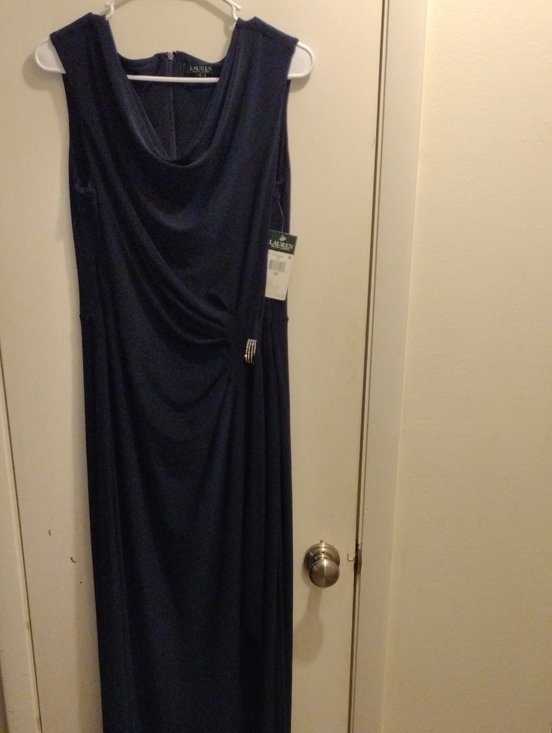 Lauren Ralph Lauren Dresses & Skirts - Lauren Ralph Lauren Navy Sleeveless Cowl Neck Maxi Dress